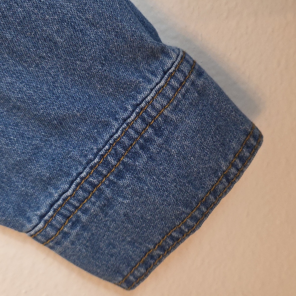 Frye Denim Shirt Dress Medium Button Front Long Sleeve Jean Dress - Picture 7 of 14